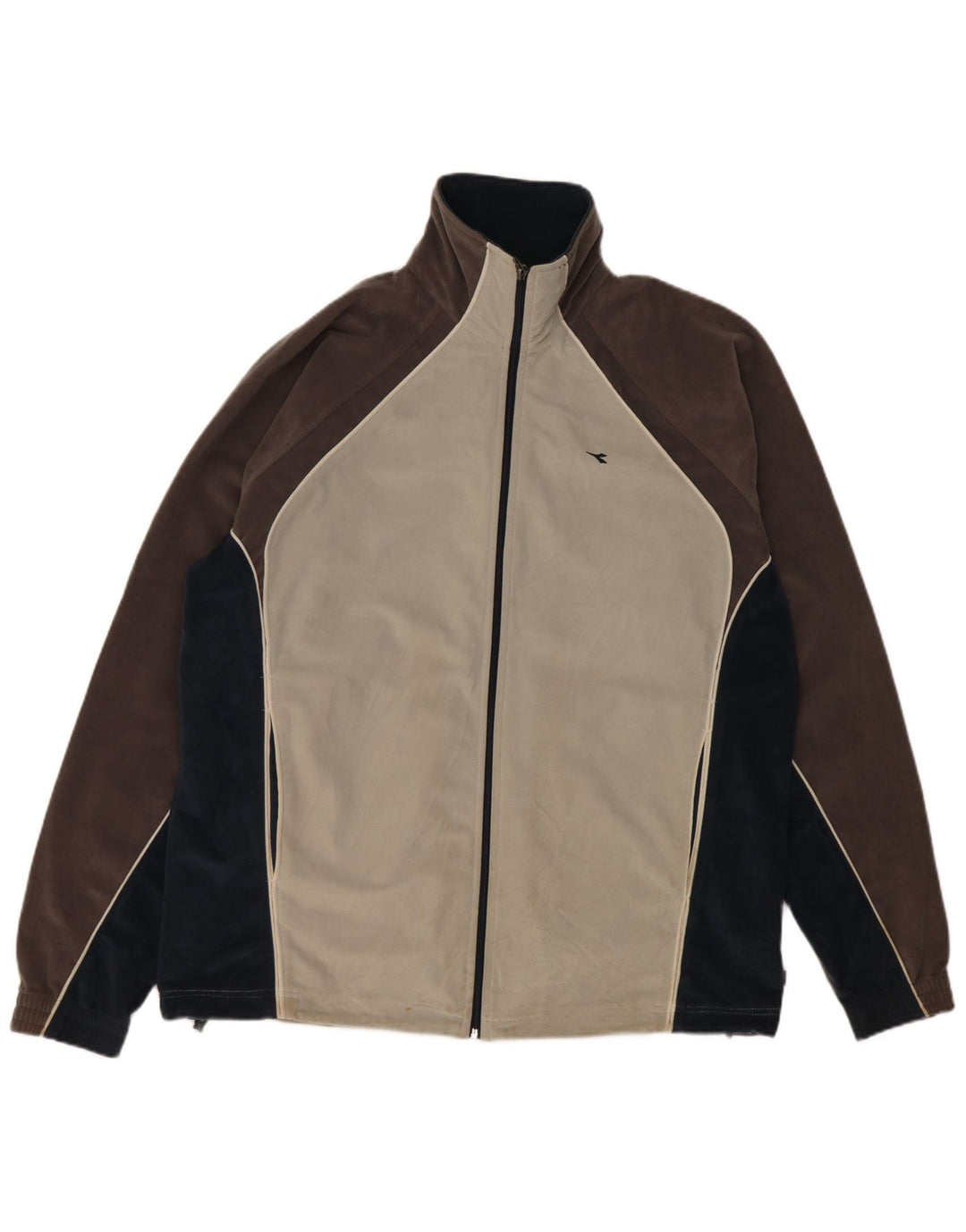 Diadora Herre træningsdragt topjakke UK 46 XL Grå Colourblock Polyester