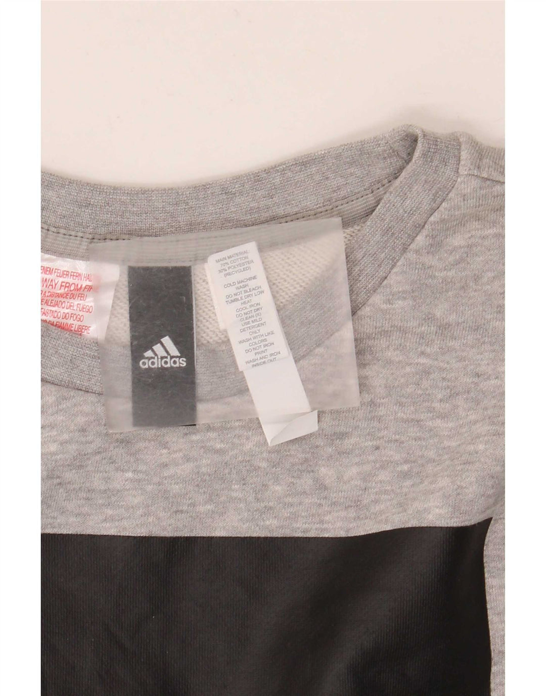 Adidas Graphic Sweatshirt Jumper til drenge 13-14 år Grå bomuld