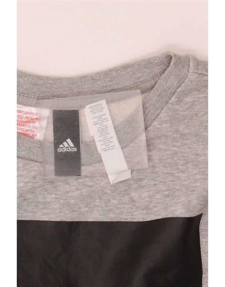 Adidas Graphic Sweatshirt Jumper til drenge 13-14 år Grå bomuld