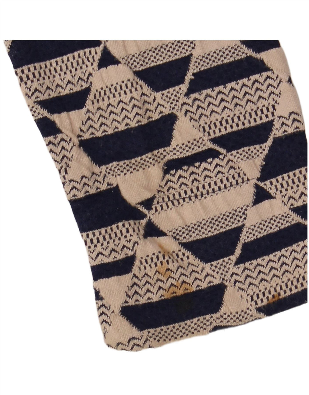 WHITE STUFF Dame 3/4 ærmet Shift Dress UK 8 Small Beige Geometrisk