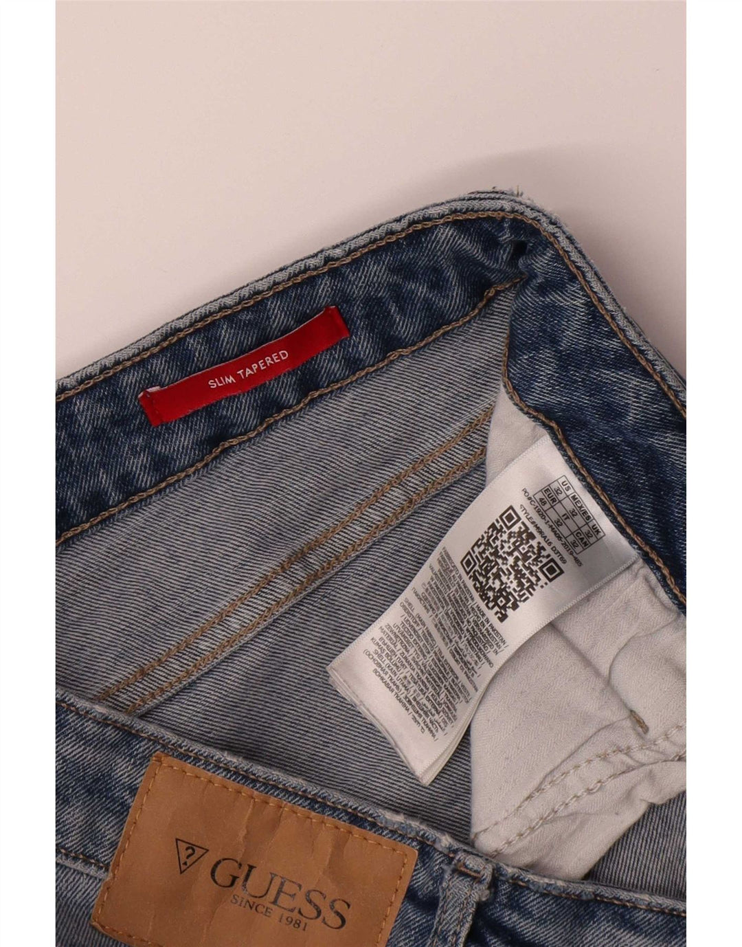 Guess Dame Slim Tapered Jeans W32 L34 Blå Polyester