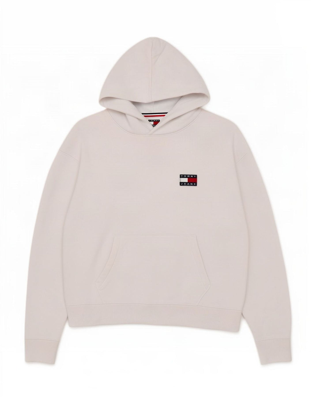 Tommy Hilfiger Dame Oversized Hoodie Jumper UK 10 Small White