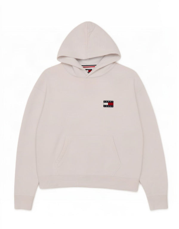 Tommy Hilfiger Womens Oversized Hoodie Jumper UK 10 Small White