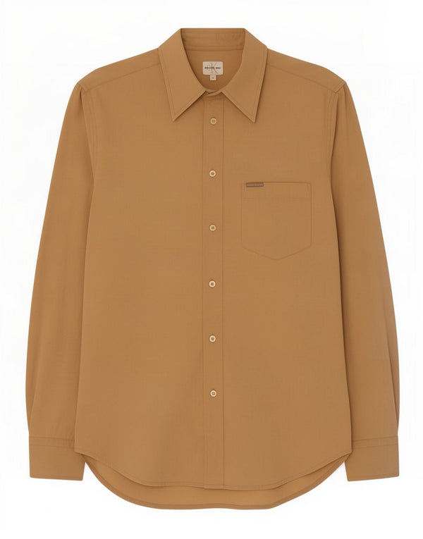 Calvin Klein Jeans Herreskjorte Medium Beige Bomuld
