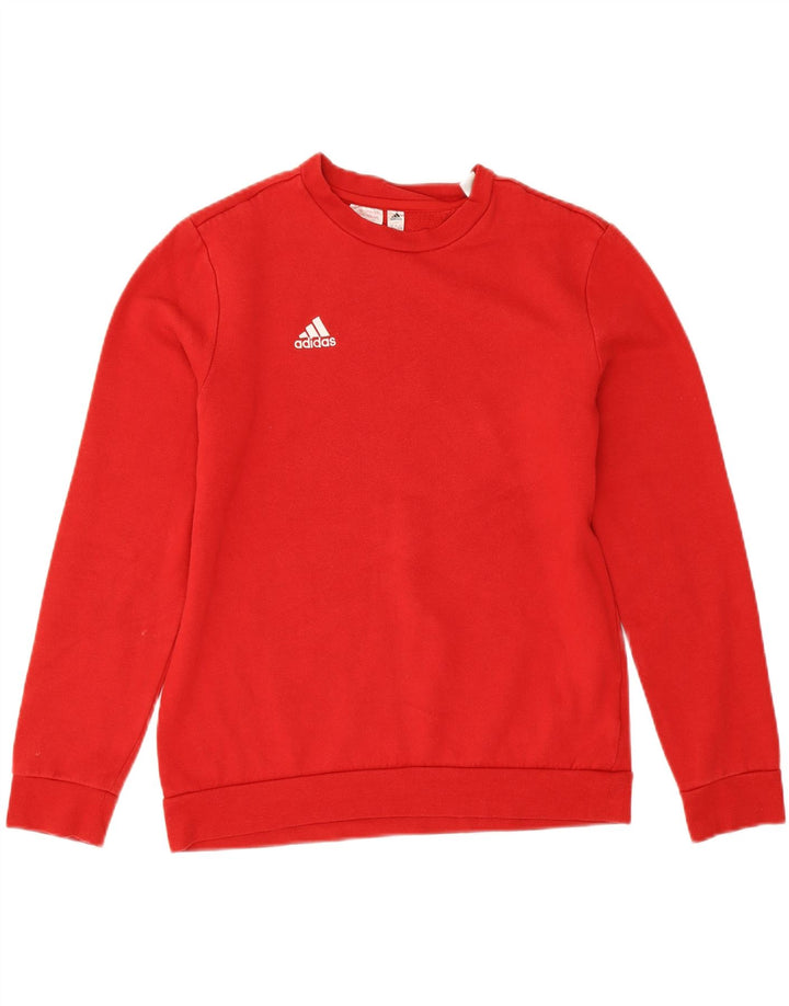 Adidas Boys Sweatshirt Jumper 13-14 år Rød Bomuld