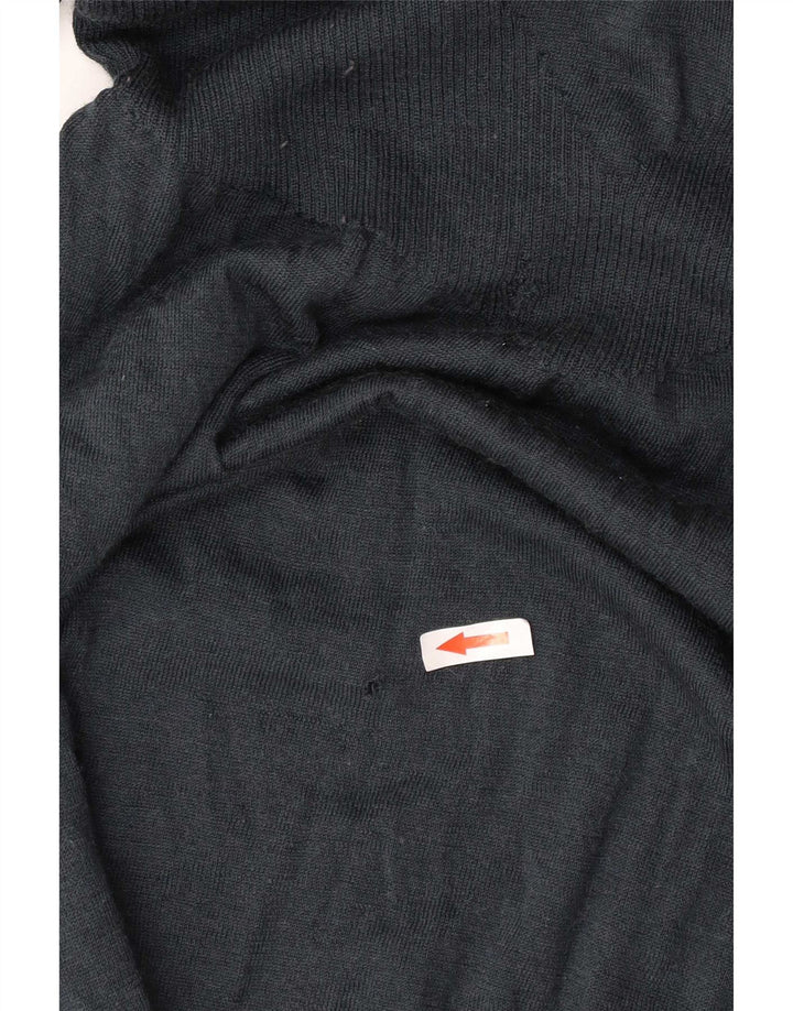 Liu Jo Dame Front Tie V-hals Jumper Sweater UK 10 Small Black Wool