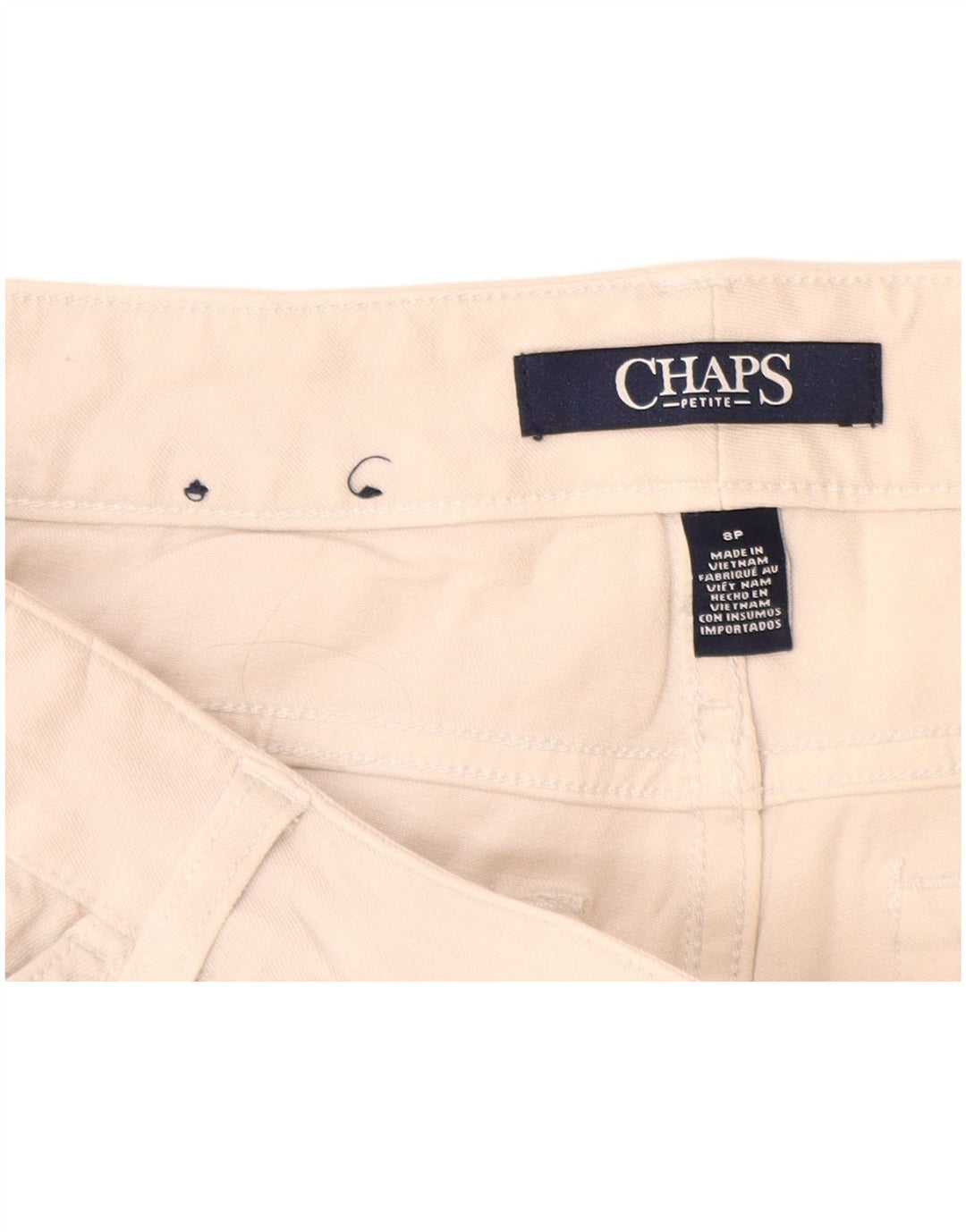 Chaps Petite lige cropped bukser til kvinder US 8 Medium W28 L25 Off White