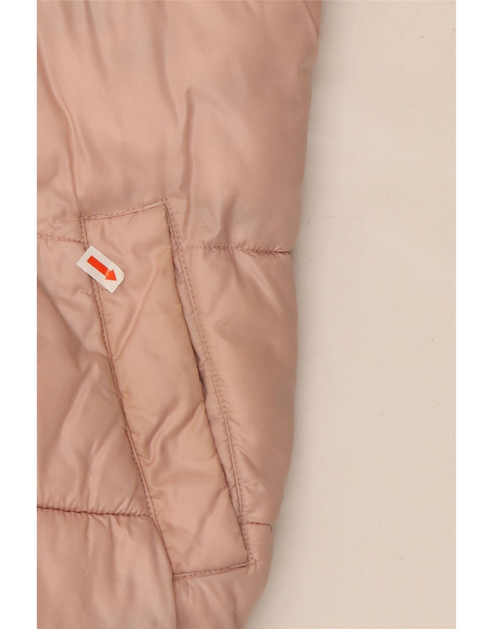 Superdry Polstret hættejakke til kvinder UK 12 Medium Pink Nylon