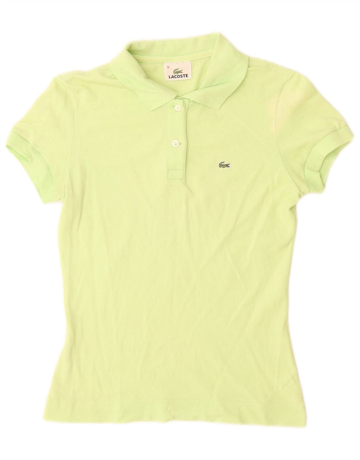 Lacoste Dame Polo Shirt Størrelse 38 Medium Grøn Bomuld