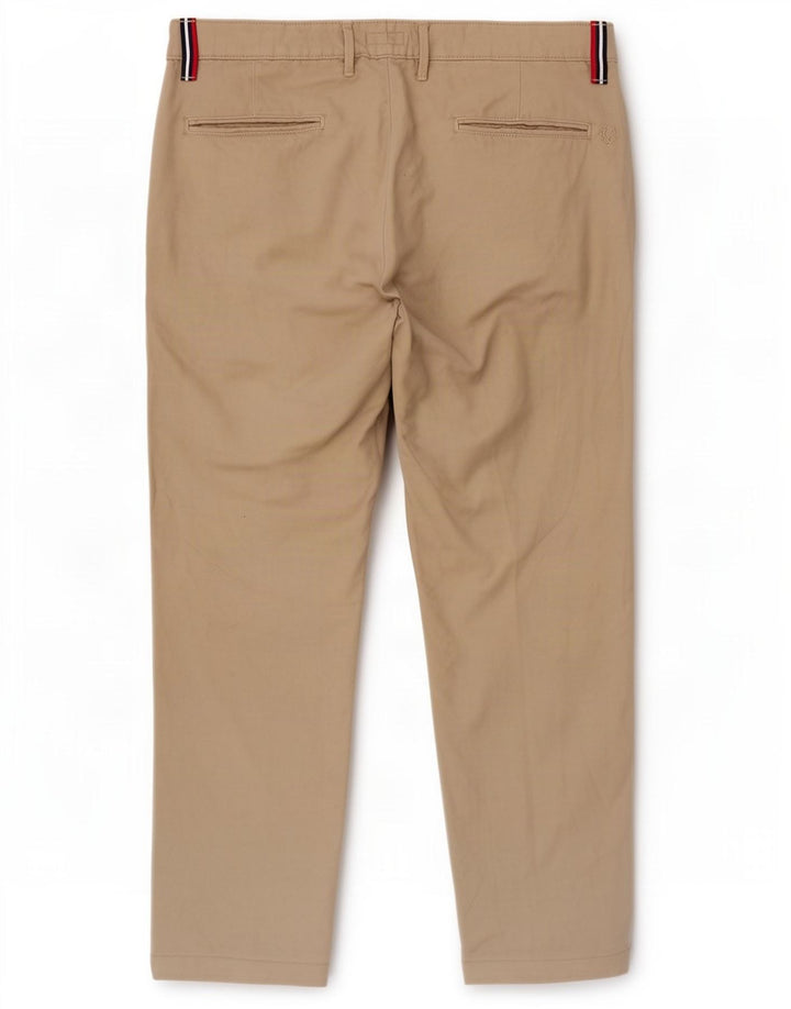 Fred Perry Womens Cropped Trousers W31 L25 Beige Bomuld