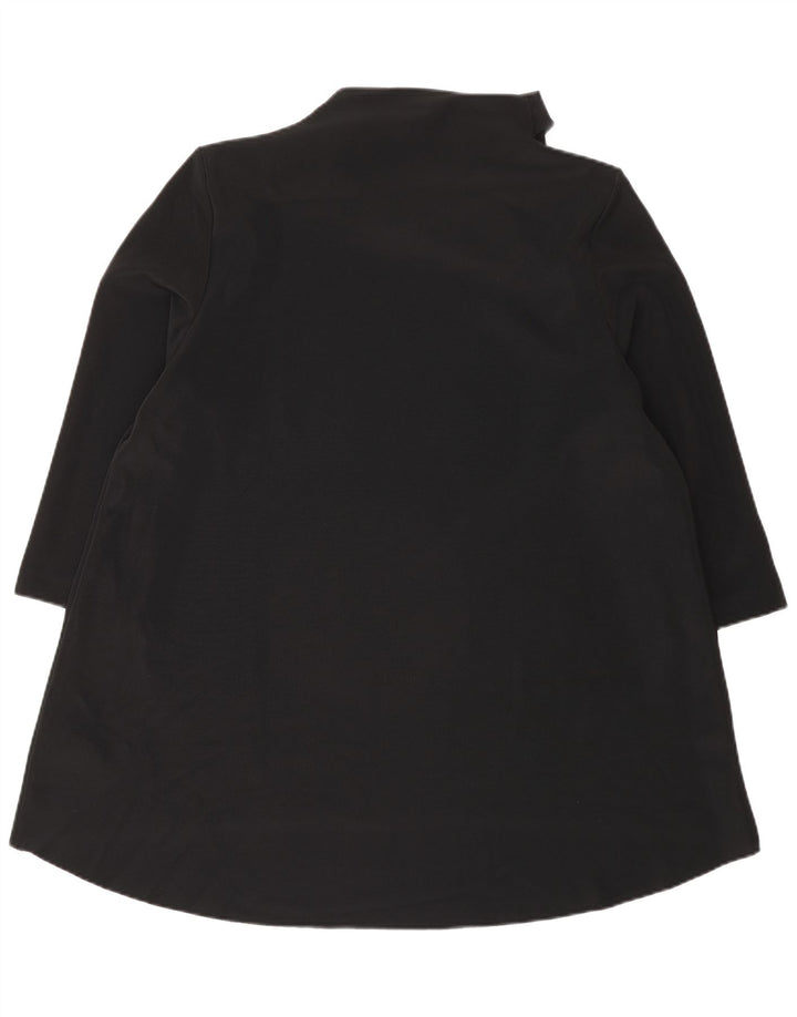 Cos Dame 3/4-ærmet Tunikakjole UK 14 Medium Sort Polyester