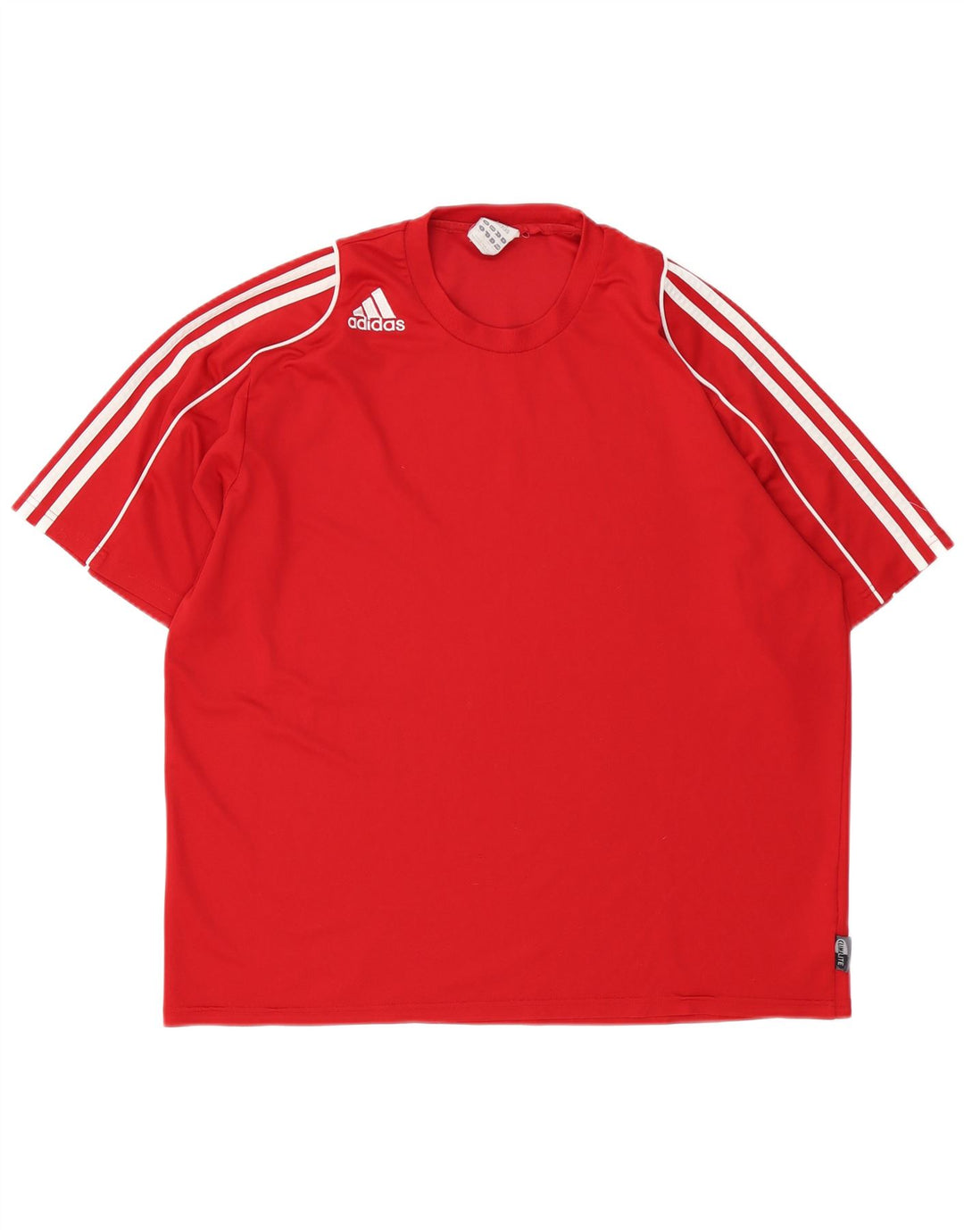Adidas Herre Climalite Grafisk T-Shirt Top XL Rød Polyester