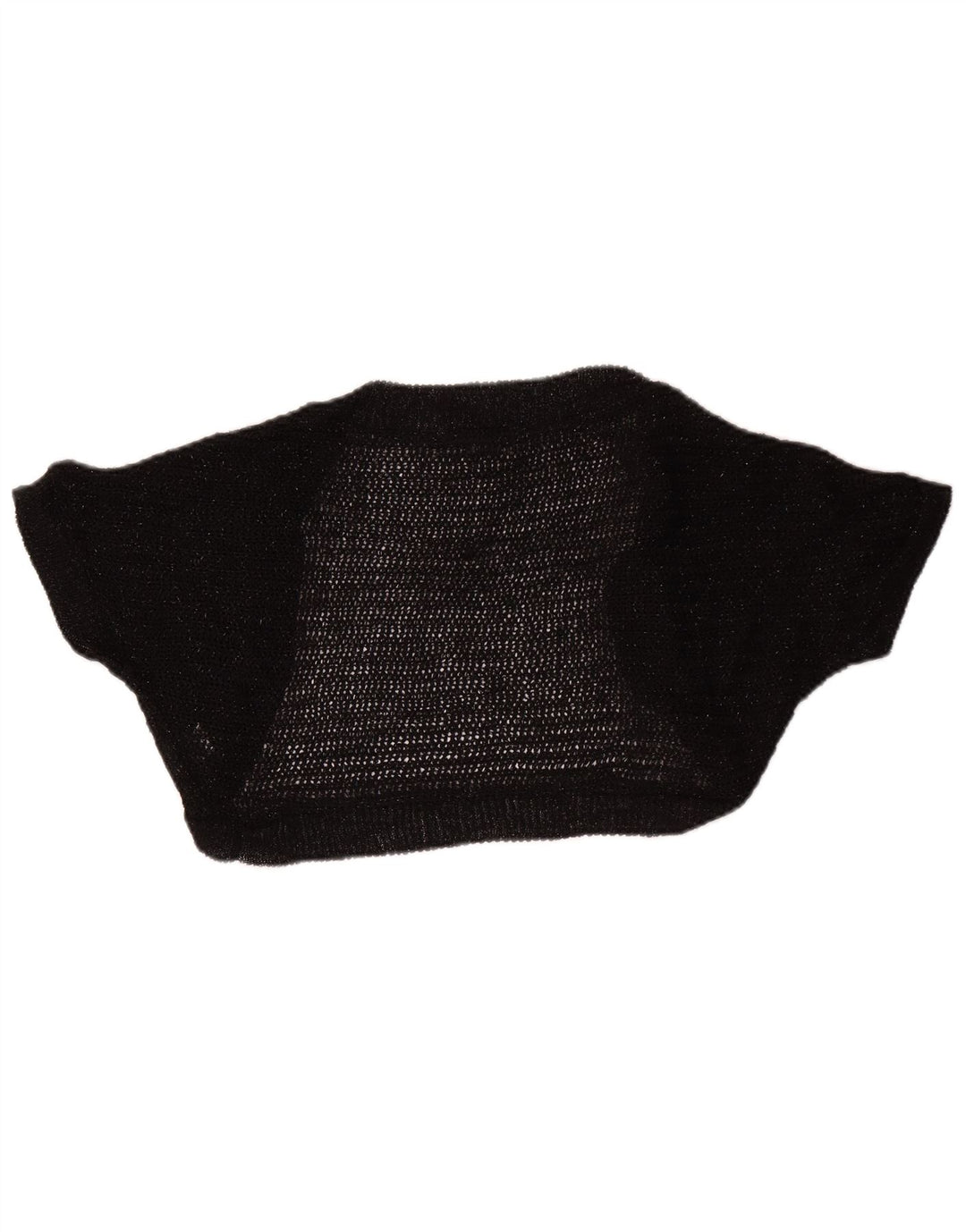 TOPSHOP Womens Crop Bolero Top UK 12 Medium Black Acrylic