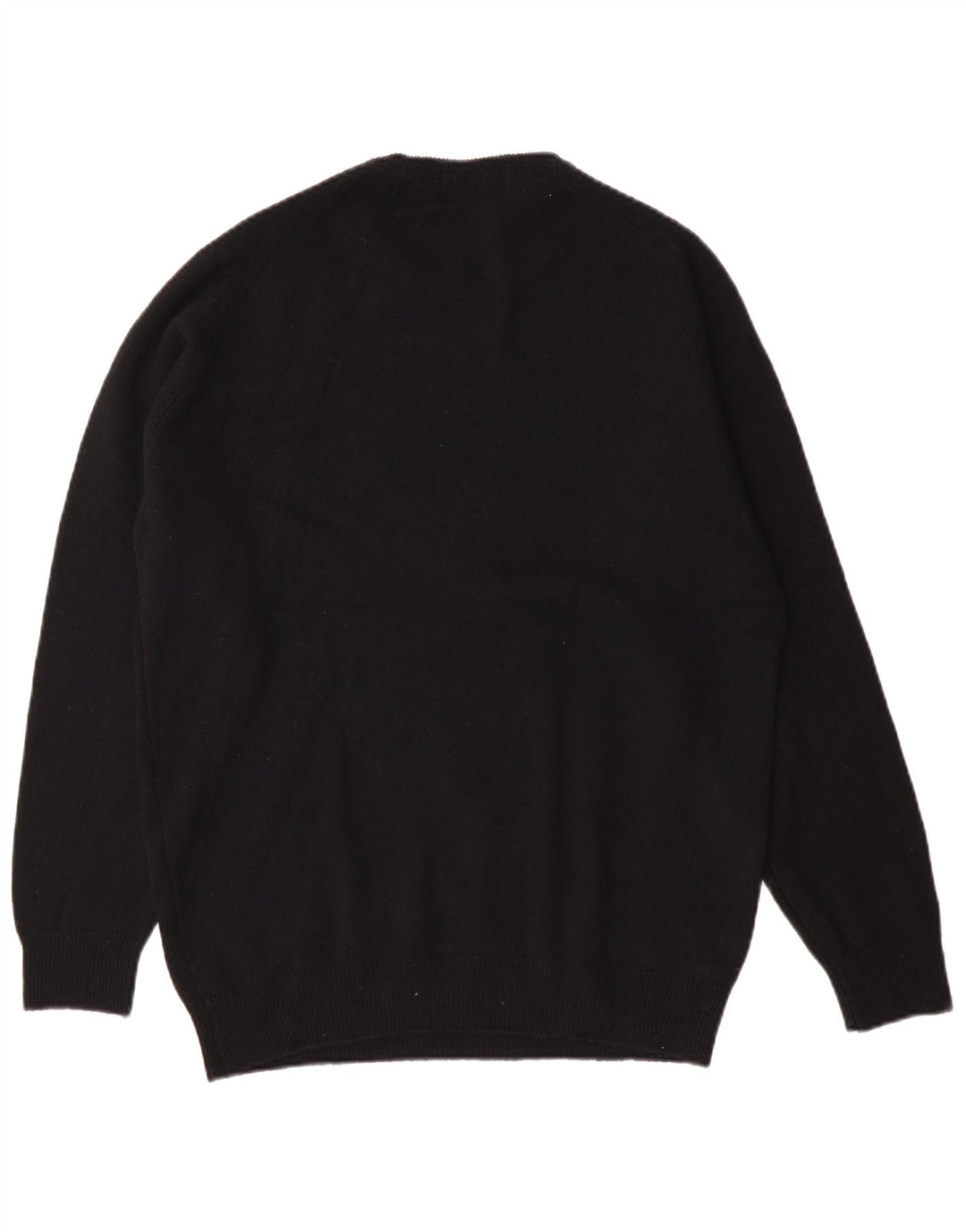 Marks & Spencer Herre sweater med rund hals, lille sort lammeuld