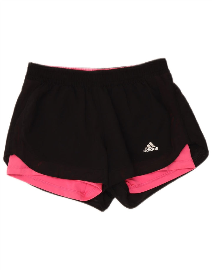 Adidas Dame Climalite Sports Shorts UK 8/10 Small Black Polyester