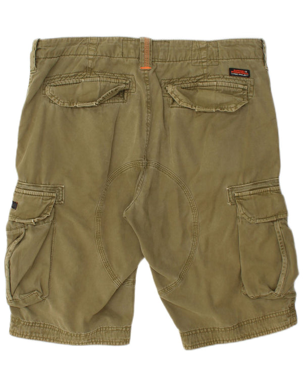SUPERDRY Cargo Shorts til mænd W34 Large Khaki Bomuld