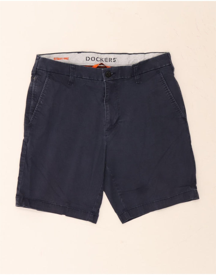 DOCKERS Mens Chino Shorts W32 Medium Navy Blue Cotton Vintage Dockers and Second-Hand Dockers from Messina Hembry 