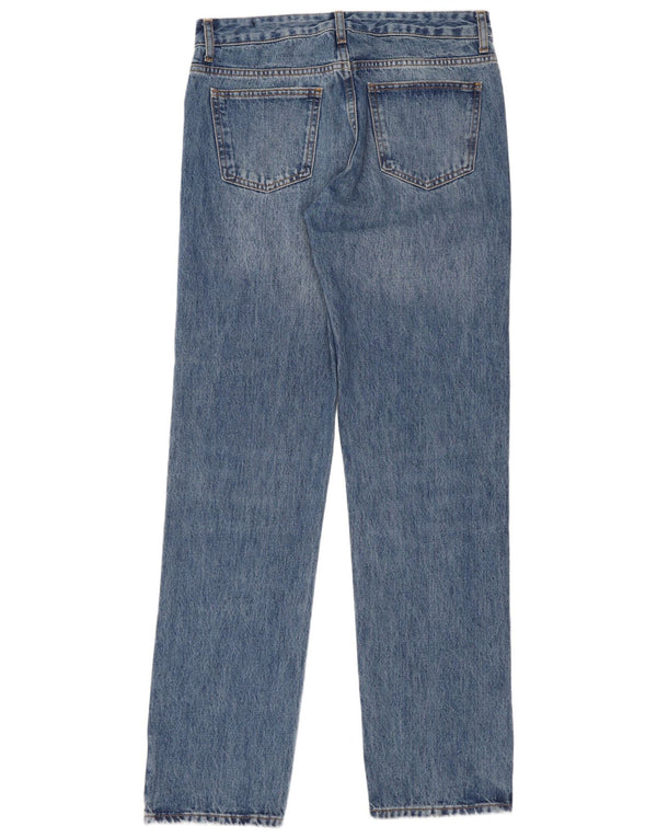 Zara Dame Straight Jeans EU 38 Small W28 L33 Blå Bomuld