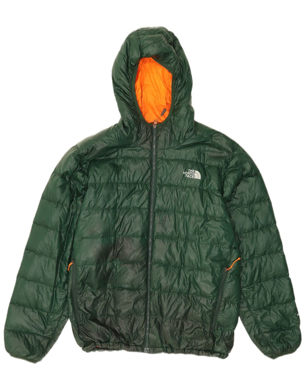 The North Face Herre hættepolstret jakke UK 42 XL Grøn nylon