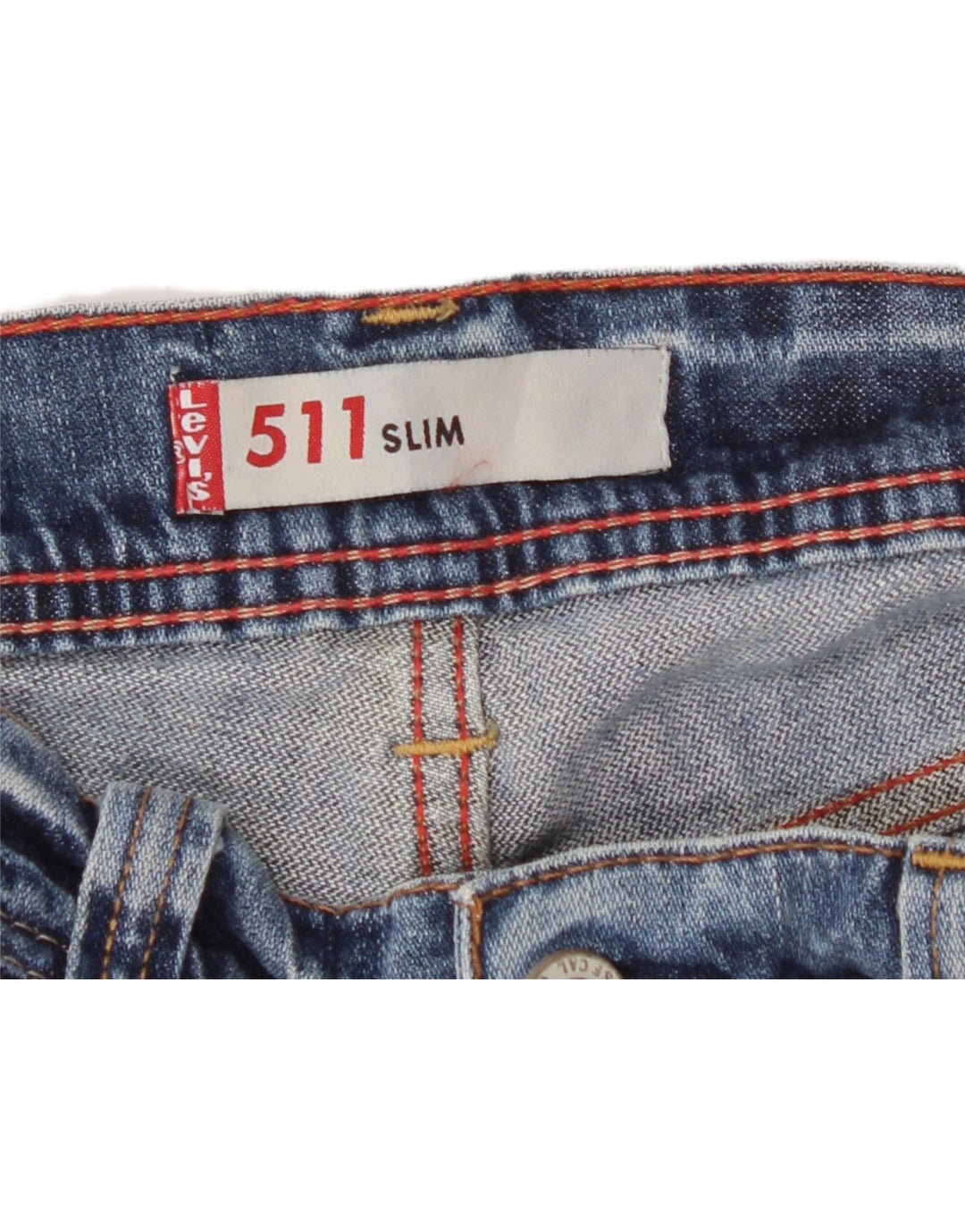 LEVI'S Mens 511 Slim Fit Denim Shorts W32 Medium Blue Cotton Vintage Levi's and Second-Hand Levi's from Messina Hembry 