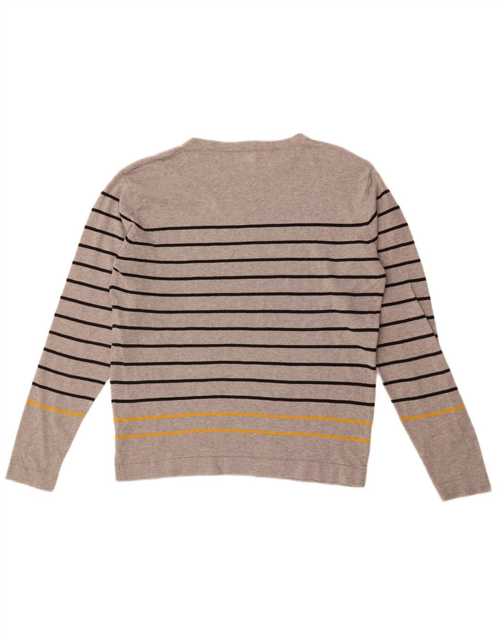 Jack & Jones herre top langærmet 2XL grå stribet bomuld