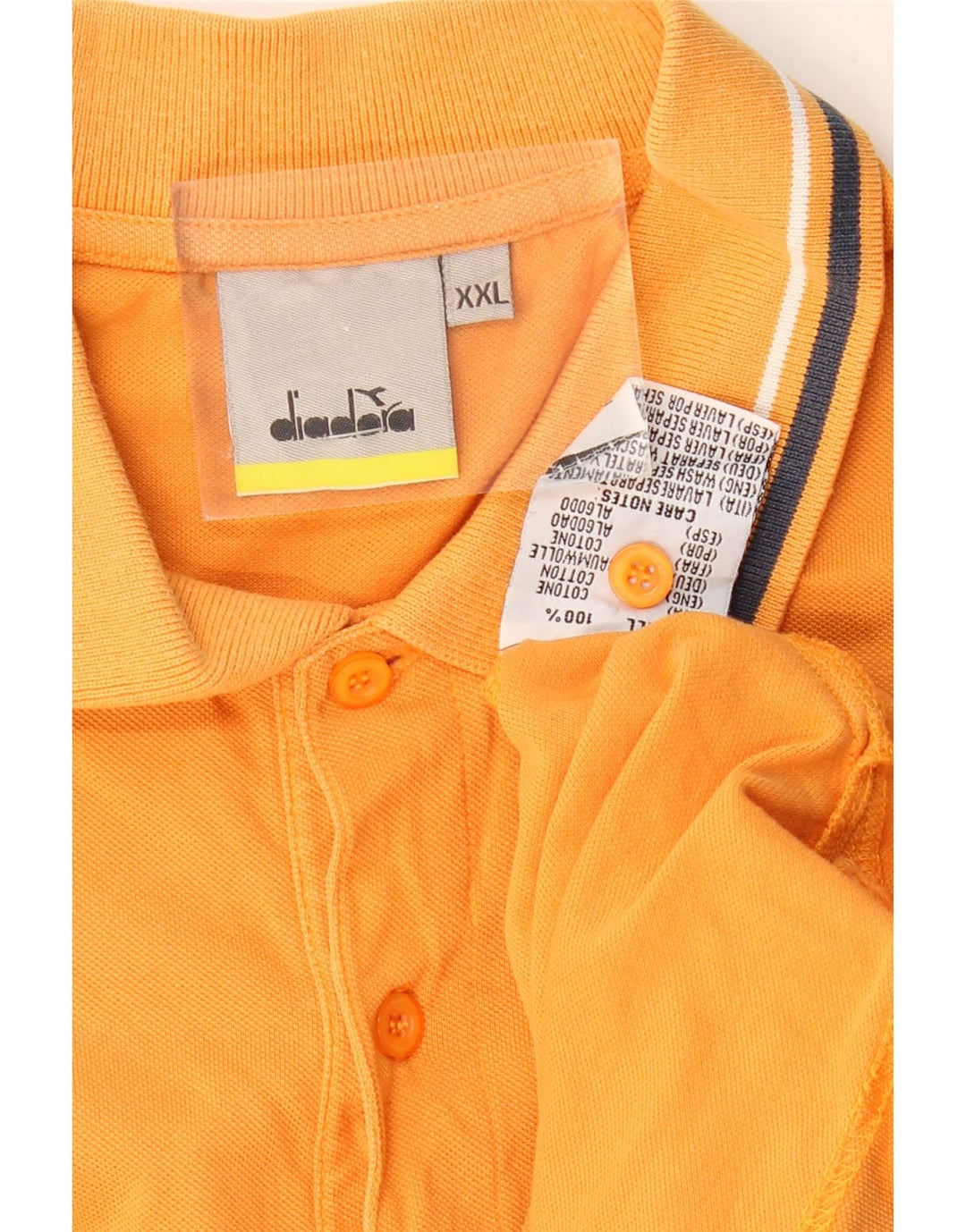 DIADORA Poloskjorte til mænd 2XL Orange Bomuld