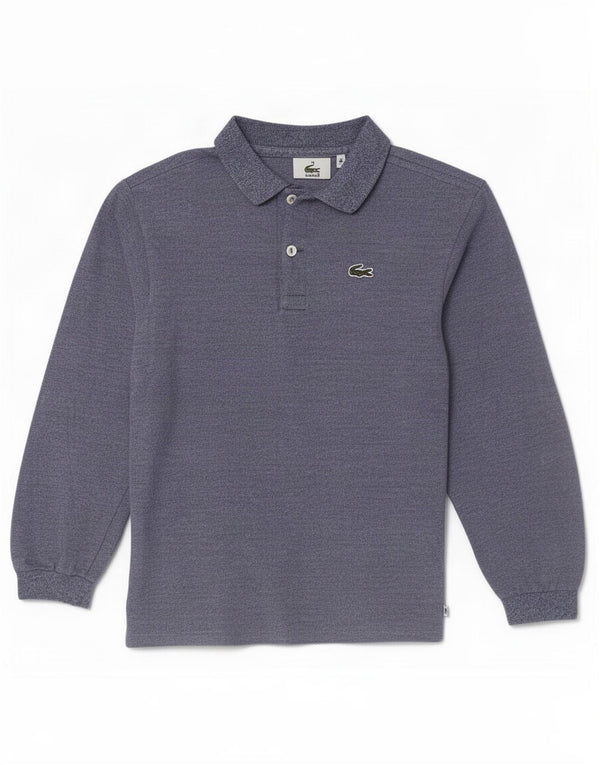Lacoste drenge langærmet poloshirt 9-10 år blå bomuld