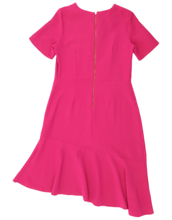 SKÆB Dame Asymmetrisk Asymmetrisk Kjole UK 16 Large Pink Polyester