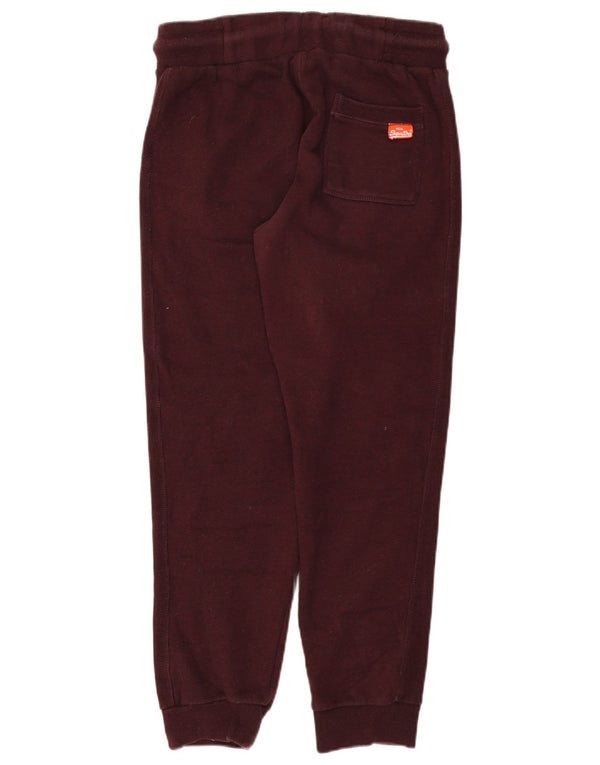 Superdry Womens Slim Fit træningsdragt Bukser Joggers UK 14 Medium Burgundy