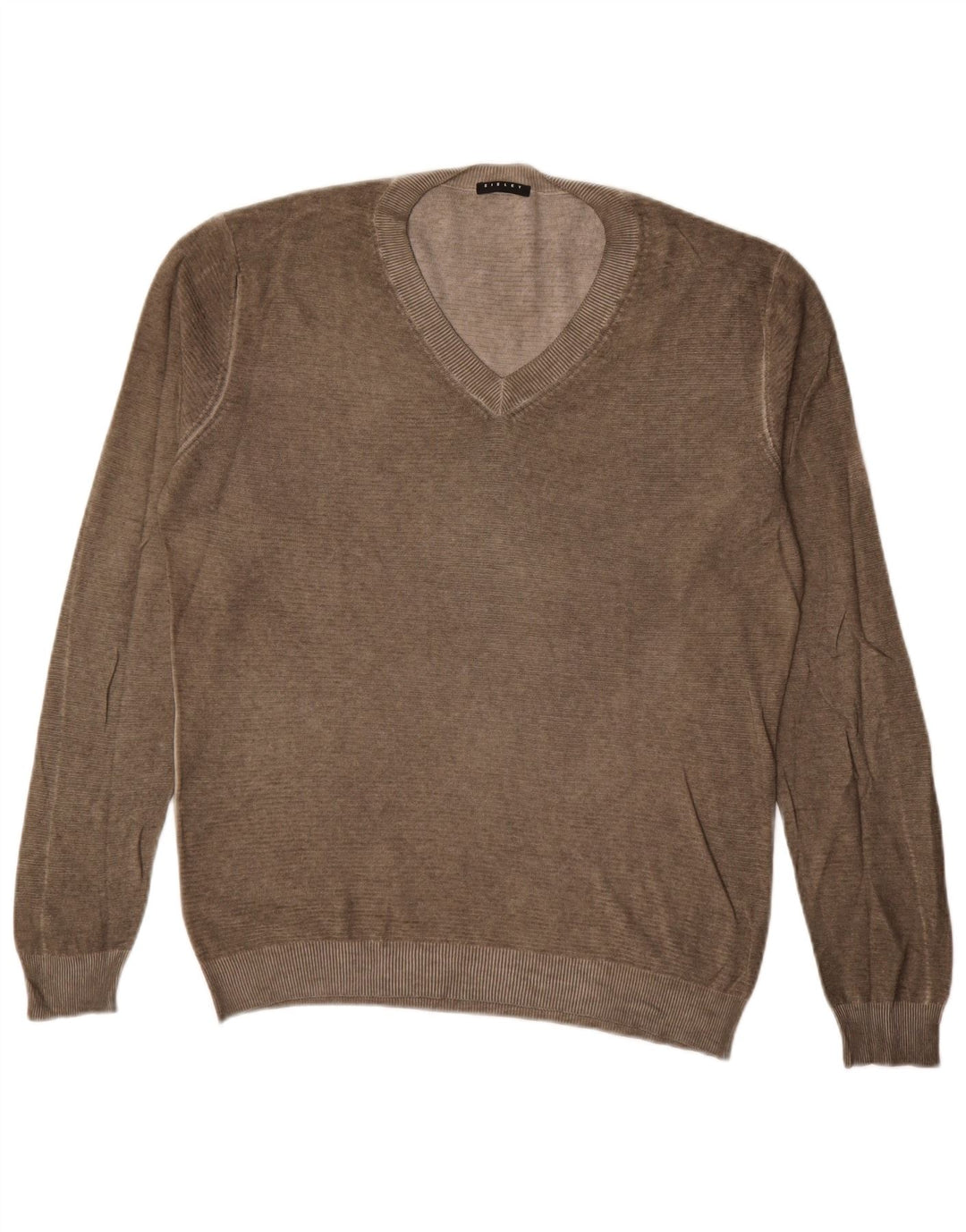 Sisley Herre V-hals sweater Stor Brun