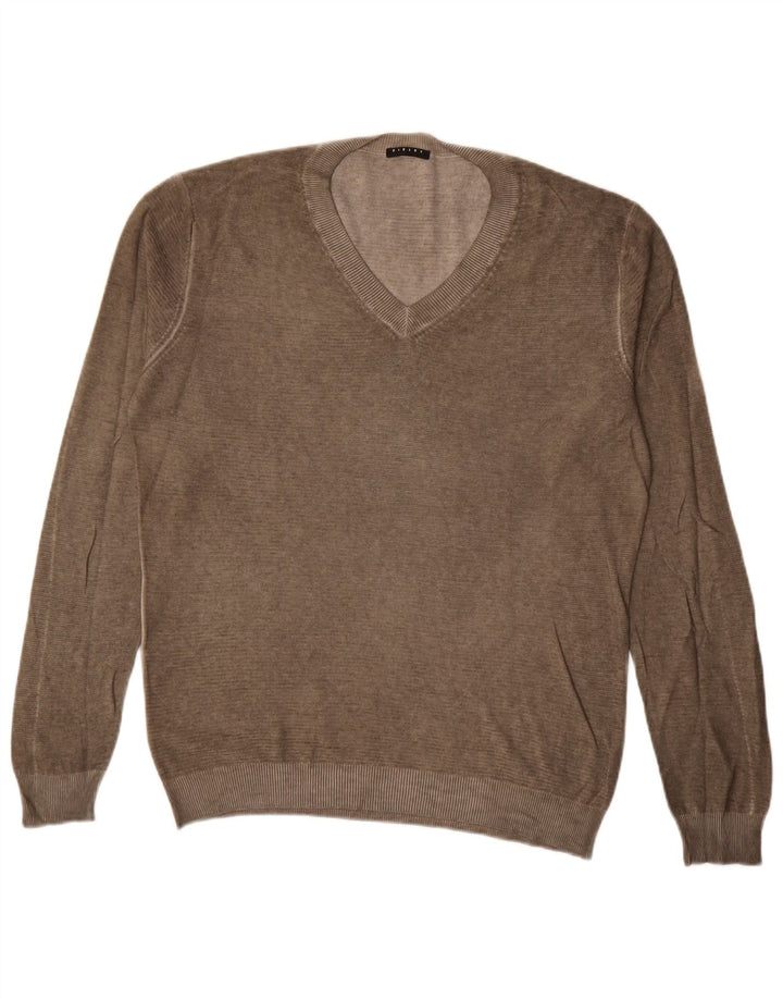 Sisley Herre V-hals sweater Stor Brun