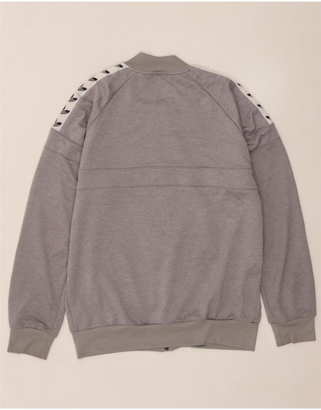 ADIDAS Grafisk træningsdragt til mænd, topjakke, stor grå farveblok polyester
