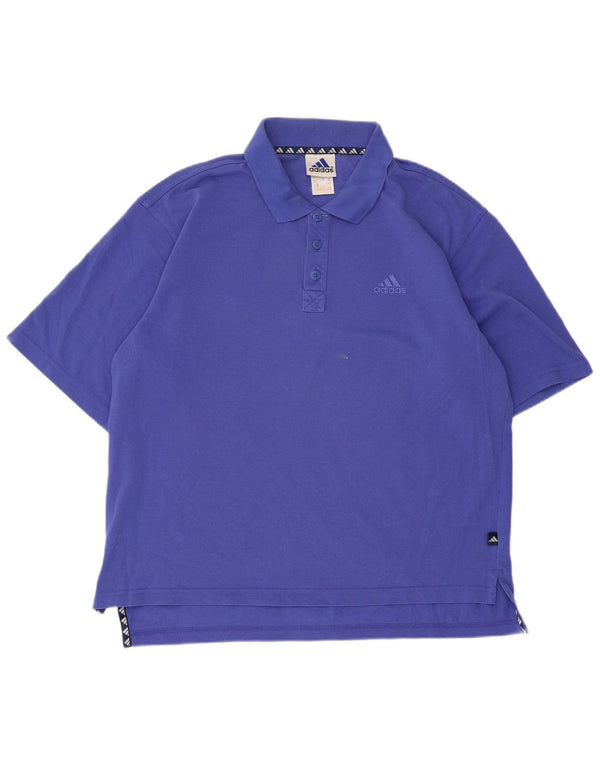 Adidas Polo Shirt til mænd UK 40/42 Medium Lilla Bomuld