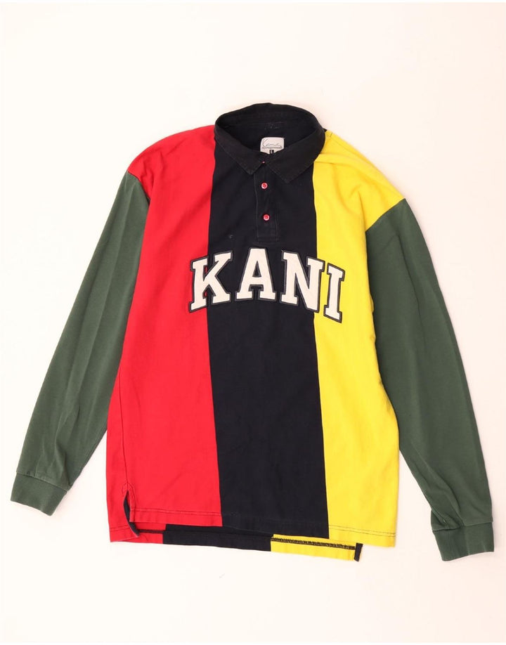 Karl Kani Herre grafisk poloshirt Stor flerfarvet Colourblock