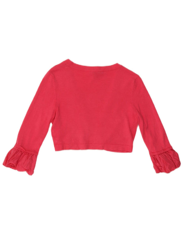 Coast Womens 3/4-ærmet Bolero Cardigan Sweater UK 12 Medium Pink Viscose