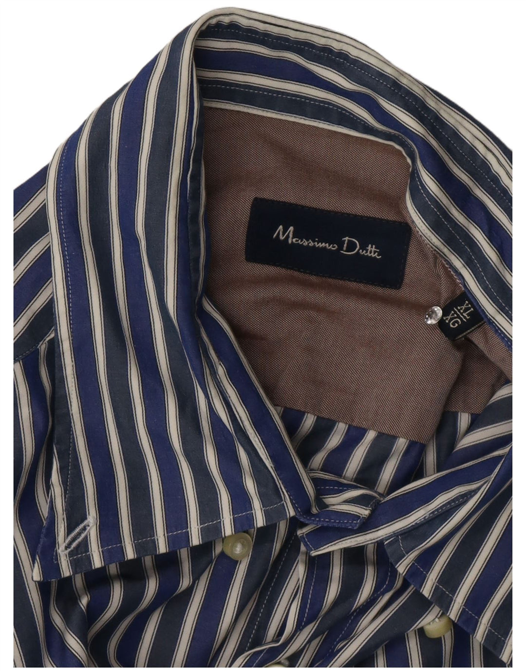 Massimo Dutti herreskjorte XL marineblå stribet