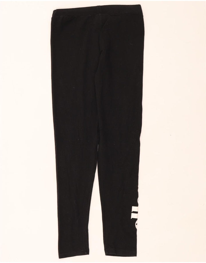 Ellesse Womens Grafiske Leggings UK 14 Medium Sort Bomuld