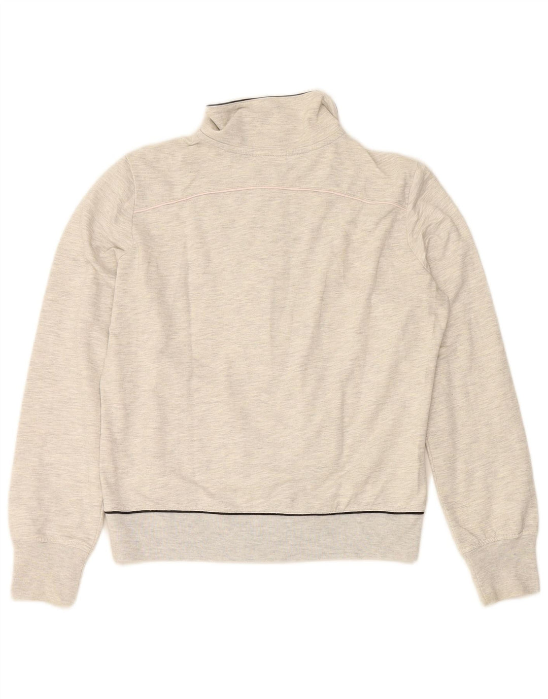 CHAMPION Womens Crop træningsdragt topjakke UK 14 Stor grå flækket bomuld