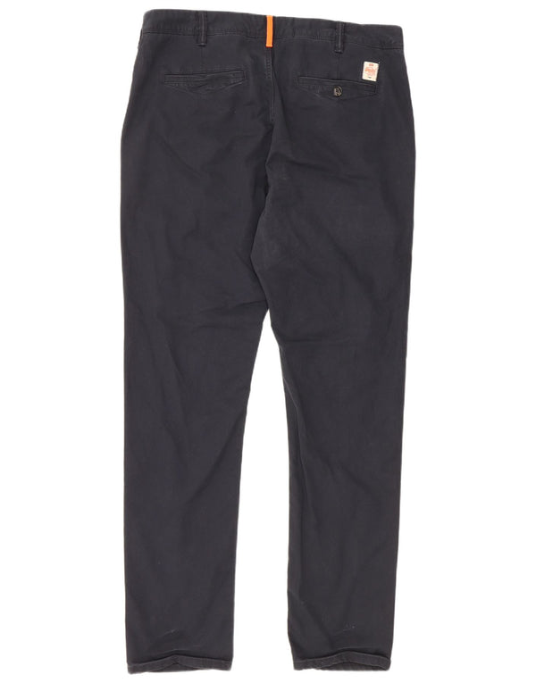 Superdry Slim Chino-bukser til mænd XL W36 L31 Marineblå bomuld