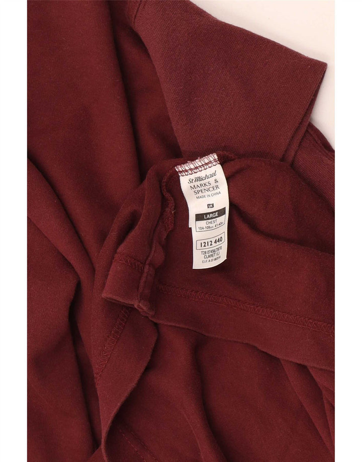 Marks & Spencer Dame Oversized Top Langærmet UK 16 Large Burgundy
