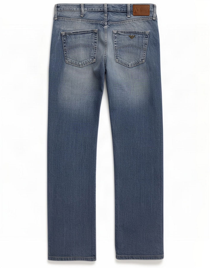 Armani Straight Jeans til mænd W33 L31 Blå