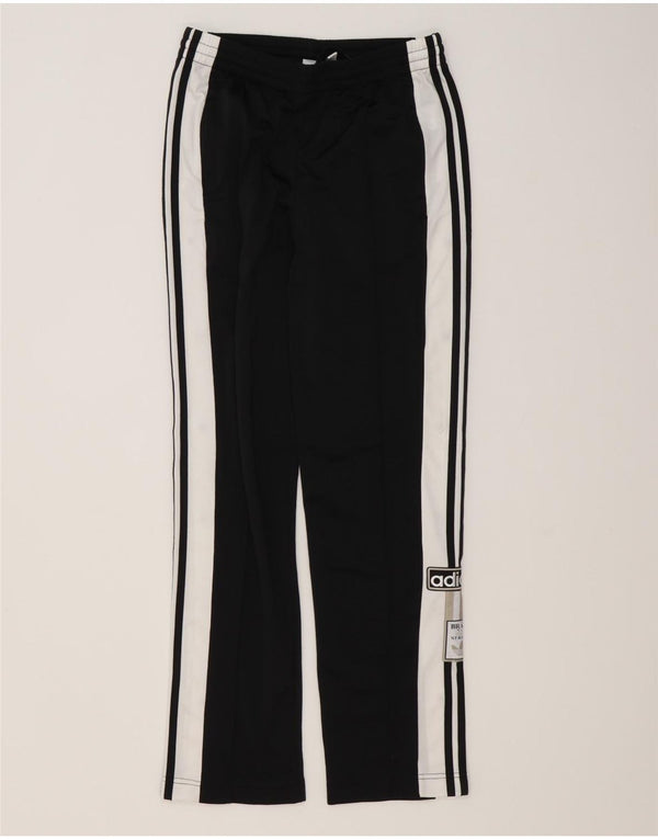 Adidas Womens Graphic Tracksuit Trousers UK 8 Small Black Colourblock