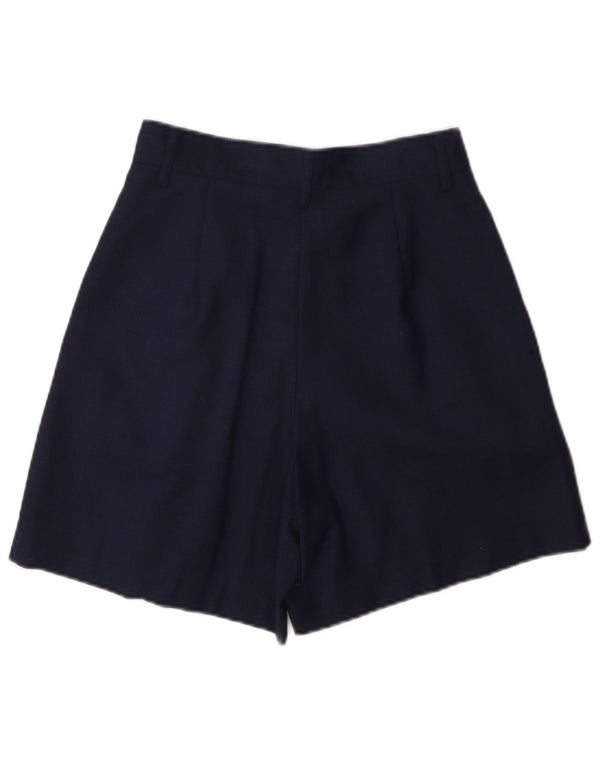 Benetton kvinders højtaljede afslappede shorts IT 40 Small W26 Marineblå