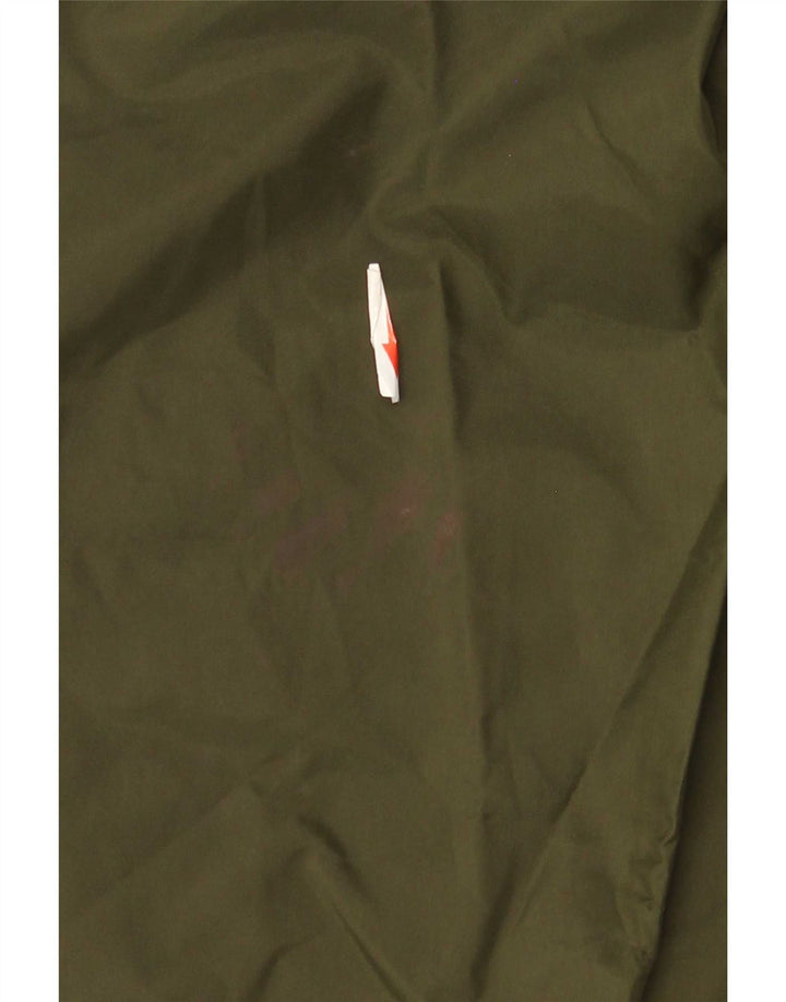 Vintage Herre Hætte Regnjakke IT 50 Stor Khaki Nylon