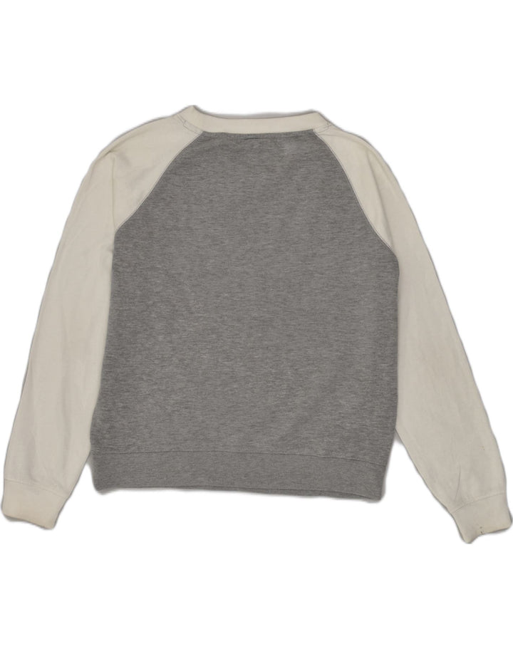 JACK WILLS Womens Crop Graphic Sweatshirt Jumper UK 10 Small Grey | Vintage Jack Wills | Thrift | Second-Hand Jack Wills | Used Clothing | Messina Hembry 