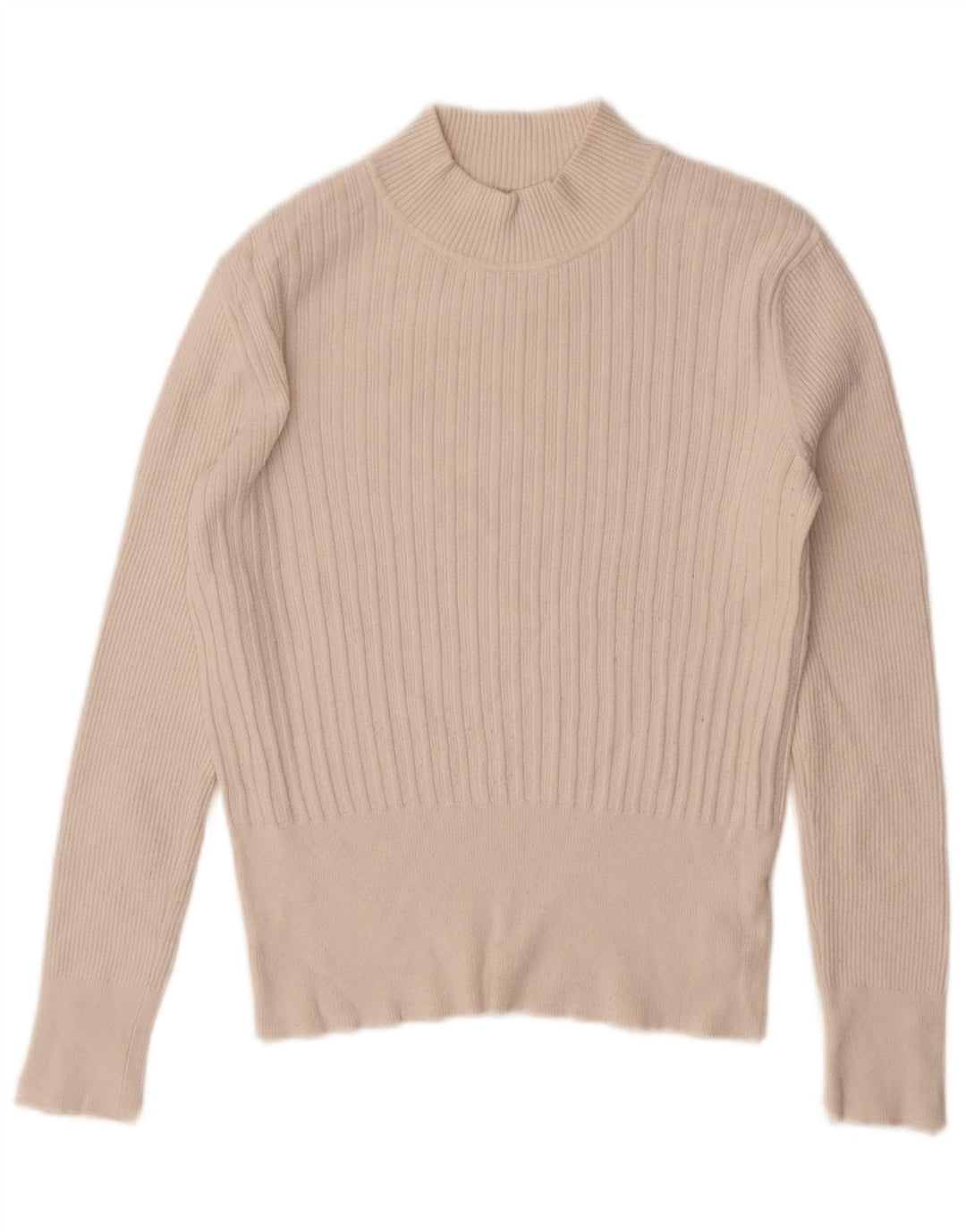 Marks & Spencer Dame Crop Turtle Neck Jumper Sweater UK 12 Medium White