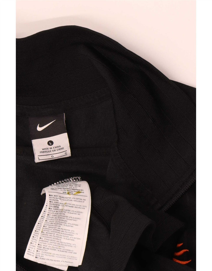 Nike Herre KNVB Grafisk træningsdragt Topjakke Stor sort nålestribet polyester