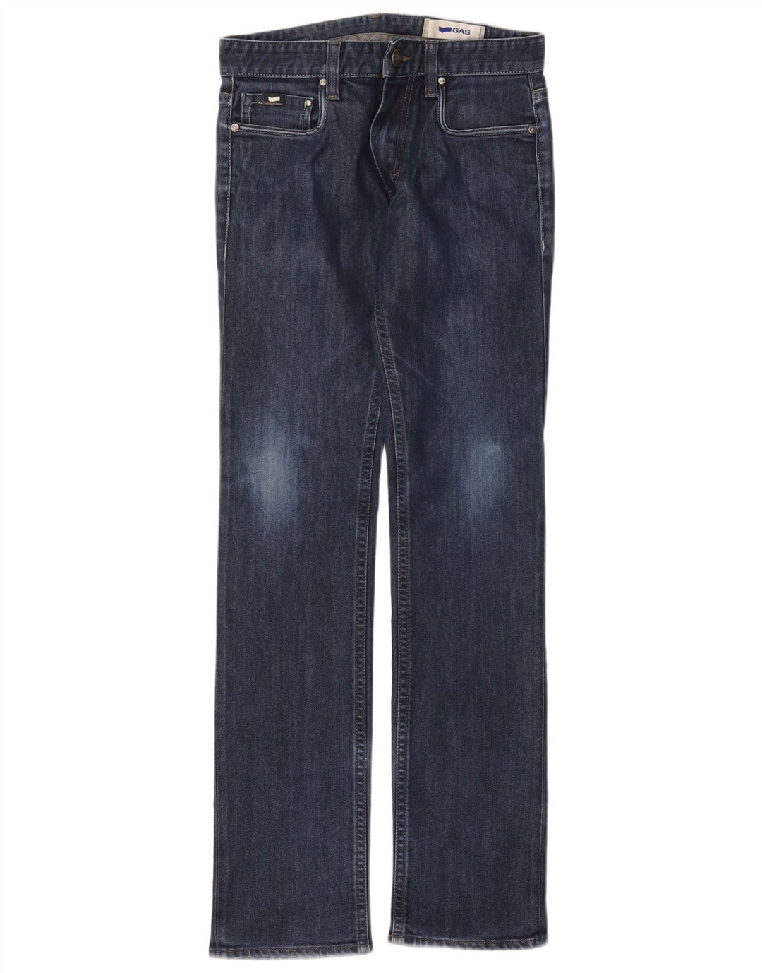 Gas Straight Jeans til kvinder W30 L34 Marineblå Bomuld