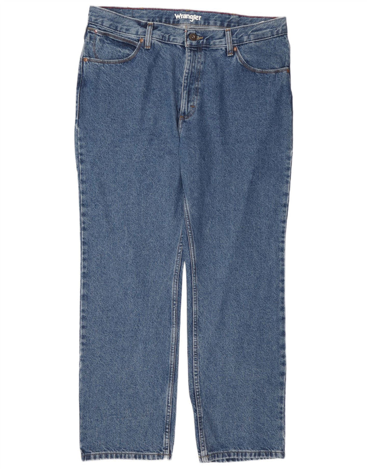 Wrangler Straight Jeans til mænd W38 L30 blå bomuld