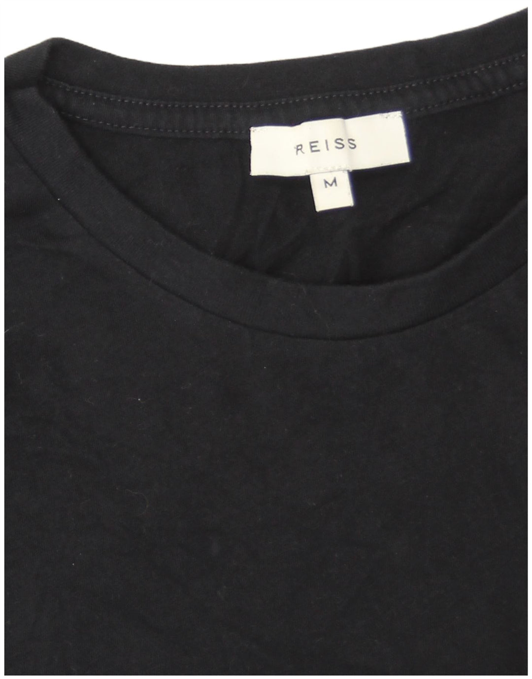 Reiss Herre T-Shirt Top Medium Marineblå Bomuld